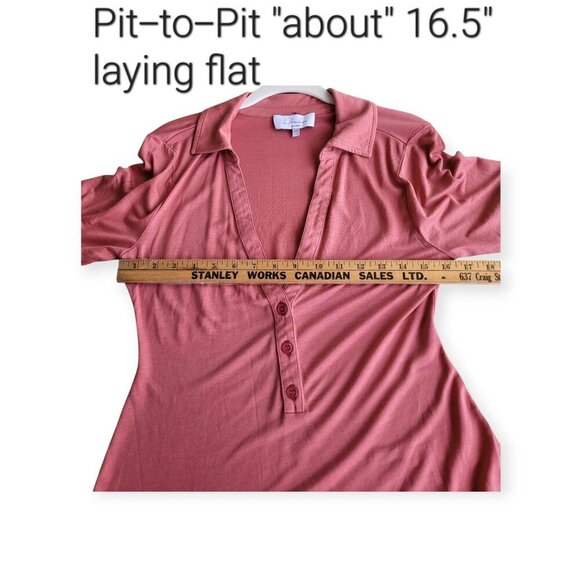 Revolve L'Academie Fernande Lyocell Top Deep Sea Coral M - Picture 9 of 13